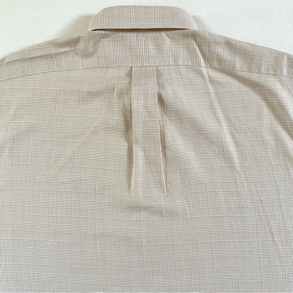 RALPH LAUREN Men’s Blake 100% Cotton Shirt, Glen Plaid Pattern, Tan, Size Large - Picture 11 of 15